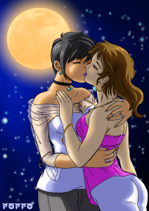 dessin poppo couple lesbien